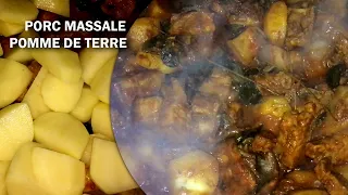 Porc pomme de terre massalé:  une recette réunionnaise d'origine indienne facile à faire.