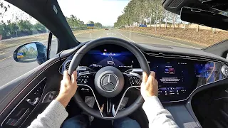 2022 Mercedes-Benz EQS 450+ POV Test Drive (3D Audio)(ASMR)