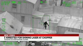 3 men arrested for shining flashlights, laser pointers at highway patrol helicopter during drug b...