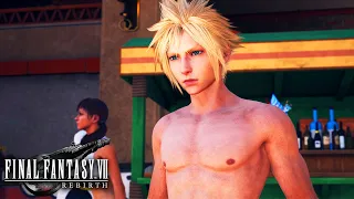 FINAL FANTASY 7 Rebirth – Cloud Changes Into His Beach Outfit Showing Off His Body UHD