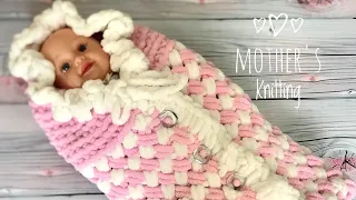 Конверт на выписку из Alize Puffy своими руками. Мастер-класс от Mother's Knitting