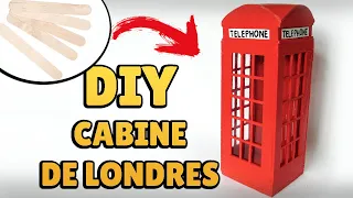 DIY: How to Make a Red Telephone Box with Popsicle Sticks