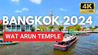 Is Wat Arun the most beautiful temple in Thailand? A Bangkok Must-Visit in 2024! 4K Walk Bangkok 🇹🇭