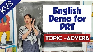 KVS English Demo Class || How to teach 'Adverb' with activities?