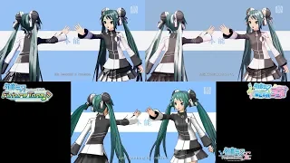 Two-Sided Lovers - Hatsune Miku: Project DIVA PV Comparison [F 2nd, Future Tone, MegaMix]