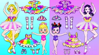 Rainbow and Purple BALLET Dress Up for Mother & Daughter - Barbie Ballet Contest | Woa Doll Spanish