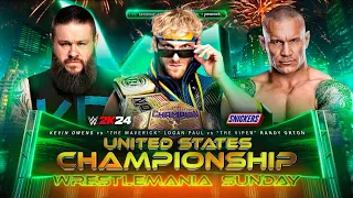 WrestleMania 40 - Randy Orton vs Kevin Owens vs Logan Paul Full Match - WWE2K24