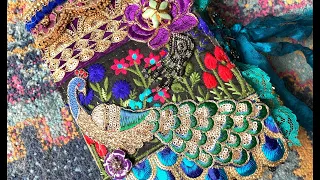 The Royal Peacock: A Bejewelled Junk Journal full of Rich Colours and Opulent Textiles, Flip Through