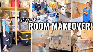 *EXTREME* ROOM MAKEOVER!!😯 STORAGE ROOM TRANSFORMATION & ORGANIZATION | OUR ARIZONA FIXER UPPER