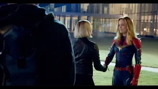 Brie Larson on the set of Avengers End Game (Captain Marvel Featurette)