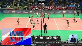 Benilde Lady Blazers, panalo sa game 1 ng NCAA Season 99 Women's Volleyball Finals... | Unang Balita