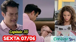 CONTIGO SIM capítulo de hoje SEXTA-feira (07/06/2024) novelas do SBT