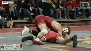 184lbs Caleb Helgeson (Iowa State) vs Wyatt Ferguson (Davidson)