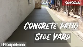 How to Pour a Concrete Side Yard Patio!