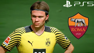 Erling Haaland vs AS Roma | European Shield | Gameplay & Full match | PS5