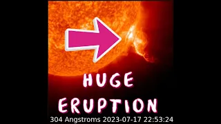 HUGE Eruption on the Sun just now.. Monday 7/17/2023