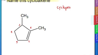 Naming of cycloalkene