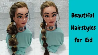 Hairstyles for Eid|bridal braid hairstyles indian|kashees bridal hairstyle step by step