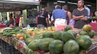 Le marché de Papeete à Tahiti