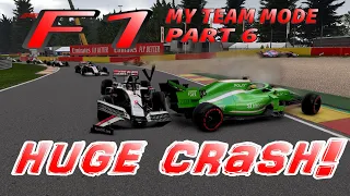 F1 MY TEAM MODE PART 6 HUGE CRASH! F1 2020