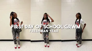 GRWM: FIRST DAY OF SCHOOL | freshman year + mini vlog