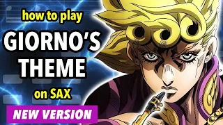 How to play Giorno's Theme on Sax | Saxplained