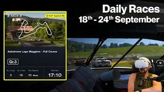 Gran Turismo 7 Dailies // Race B // 18th - 24th September || Logitech Pro Wheel + PSVR2