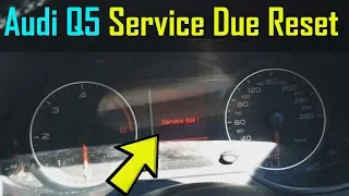 Audi Q5 Service Now Warning Reset -  How To DIY