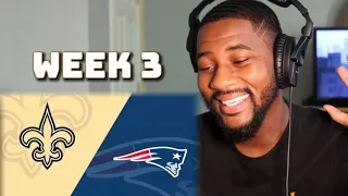 Saints vs. Patriots Week 3 Highlights REACTION