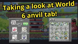 World 6 Anvil tab requirements, quick look at avaiable gear so you know what to 3D print in IdleOn!