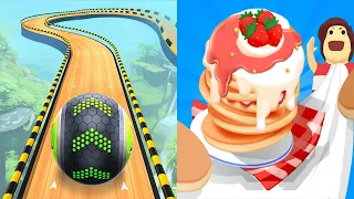 Going Balls VS Pancake Run - All Levels Android iOS Gameplay #3