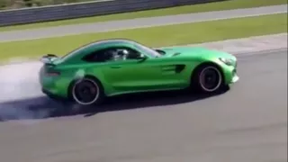 Mercedes AMG GTR Drifting