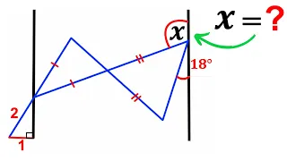 Can you find the angle X? | #math #maths | #geometry