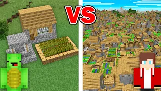 Mikey Village vs JJ Village Survival Battle in Minecraft - Maizen