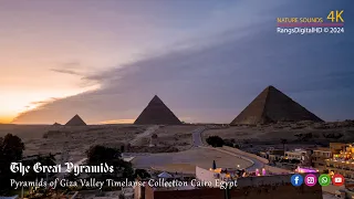 The Great Pyramids of Giza Valley Timelapse Collection Cairo Egypt