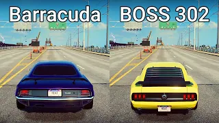 NFS Heat: Plymouth Barracuda vs Ford Mustang BOSS 302 - Drag Race