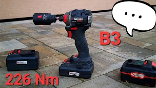 Little monster 226 Nm. Parkside Performance cordless impact wrench PDSSAP 20-Li B3.