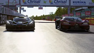 Bugatti Bolide vs Bugatti Vision GT at Zolder