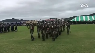 Soldiers parading in Zimbabwe on Independence Day. (Videos