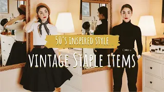 STAPLE ITEMS for a Vintage Inspired Style | Clothing, Accessories & Shoes