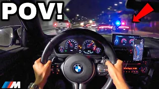 You Drive A Straight Piped BMW M4 F82 To ILLEGAL CAR MEET! [LOUD EXHAUST POV]