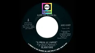 1972 HITS ARCHIVE: A Piece Of Paper - Gladstone (mono 45)