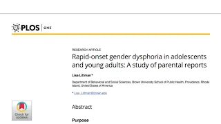 Truth Decay-"Rapid Onset Gender Dysphoria"