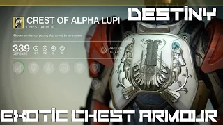 Destiny "Crest Of Alpha Lupi" Titan Exotic Chest Armour (Agent Of The Nine)