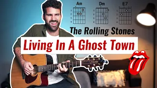 How to Play Living in A Ghost Town - The Rolling Stones [Easy Guitar Tutorial w/ Chords & Tab]