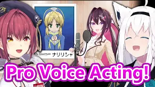 Marine And Fubuki Are Shocked By AZKi's Pro Level Voice Acting...