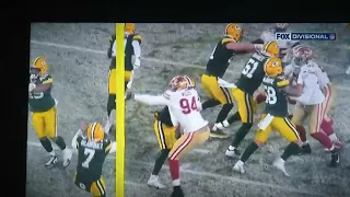 49ers Blocked Punt Touchdown against Packers by Talanoa Hufanga