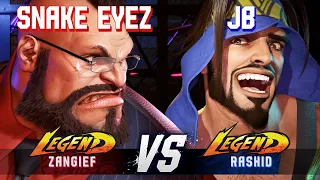 SF6 ▰ SNAKE EYEZ (Zangief) vs JB (Rashid) ▰ Ranked Matches