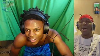 IShowMeat shows meat to KSI while shadow boxing@IShowSpeed