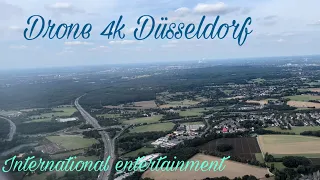 Flying Above the Beautiful Skyview From Airplane Window#germany/DÜSSELDORF 4K DRONE